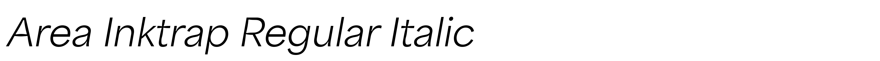 Area Inktrap Regular Italic